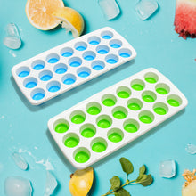 21 Cavity  Up Ice Cube Trays-Easy Release, Flexible Silicone Bottom - Stackable, BPA Free, Food Grade - for Convenient Freezer Ice Making (2 Pc Set)