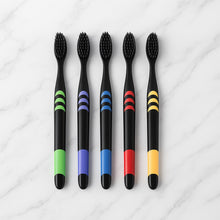 Soft Toothbrush With Plastic Round Box for Men and Women, Kids, Adults Plastic Toothbrush (10 pcs Set)