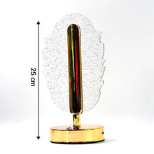 Elegant Feather Shape Crystal Table Lamp (1 Pc)