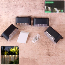 4-Piece Solar Waterproof Garden, Stair & Railing Lights